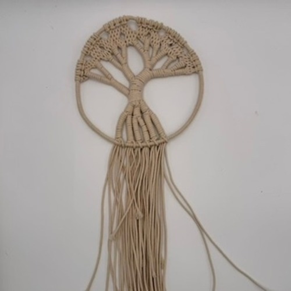 Unbranded Macrame Tree of Life Wall Hanging Unisex OS Cream Excellent Boho Art - Picture 3 of 3